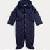 Polo Ralph Lauren Navy Blue Hooded Barn Bunting Baby Boy Snow suit Winter 6 M