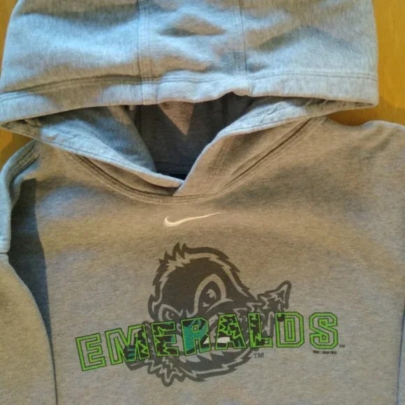 Vintage Nike Mid Swoosh Eugene Emeralds Hoodie Sweatshirt Travis Scott