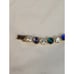 Vintage Les Bernard Bracelet Clear Rhinestones And Blue Green Purple Cabachons