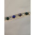Vintage Les Bernard Bracelet Clear Rhinestones And Blue Green Purple Cabachons