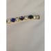 Vintage Les Bernard Bracelet Clear Rhinestones And Blue Green Purple Cabachons