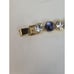 Vintage Les Bernard Bracelet Clear Rhinestones And Blue Green Purple Cabachons