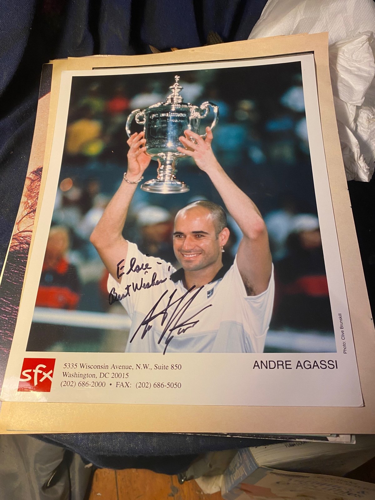 Andre Agassi autographed 8x10 picture