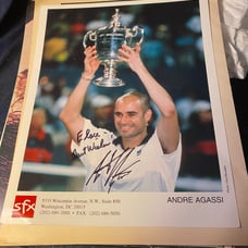 Andre Agassi autographed 8x10 picture