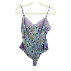 Victoria's Secret Floral Bodysuit Lingerie Women's Medium