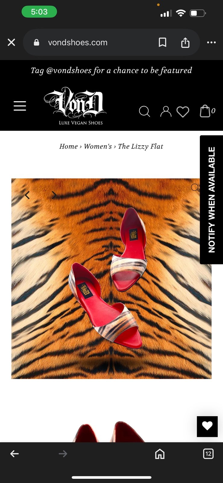 Von D Shoes Lizzy flat