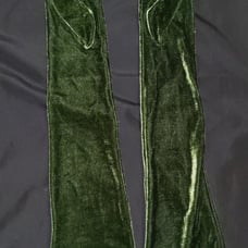 Anthropologie Green Velvet Opera Gloves, NWT