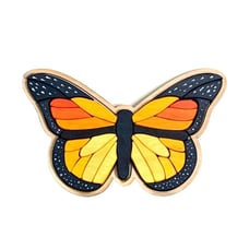 Wooden monarch butterfly puzzle, chunky blocks puzzle, nature building blocks
