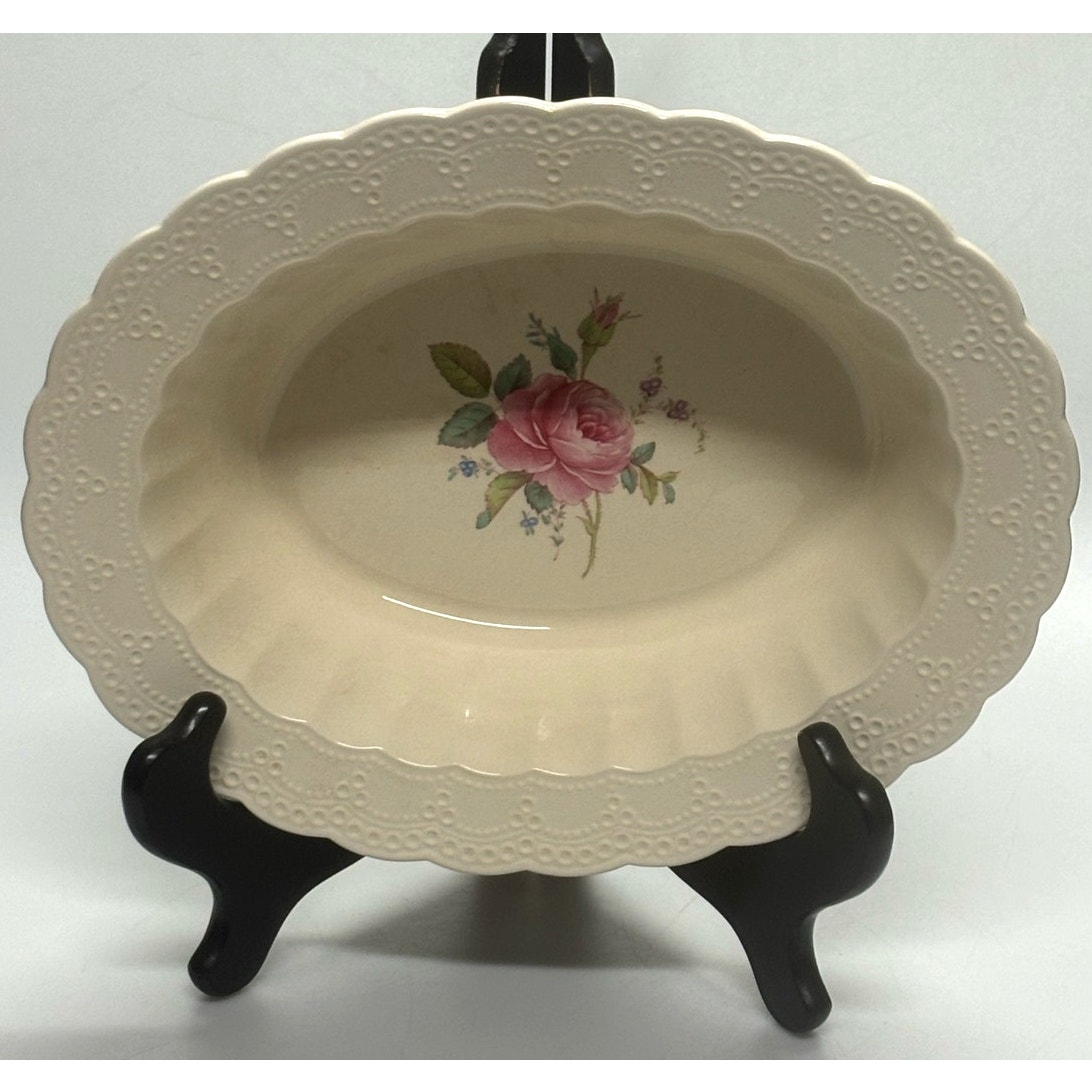 Vintage Spode's Jewel Billingsley Rose Oval Vegetable Bowl Old Pink Mark 10.5