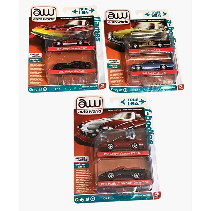 6 AW Auto World True 1:64 Deluxe Chevy Dodge Pontiac Buick Limited Edition