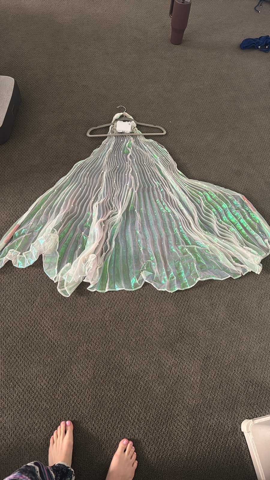 Shimmering light up festival cape