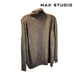 Max Studio Women's Ribbed Knit Long Sleeve Mock Neck Pullover Sweater