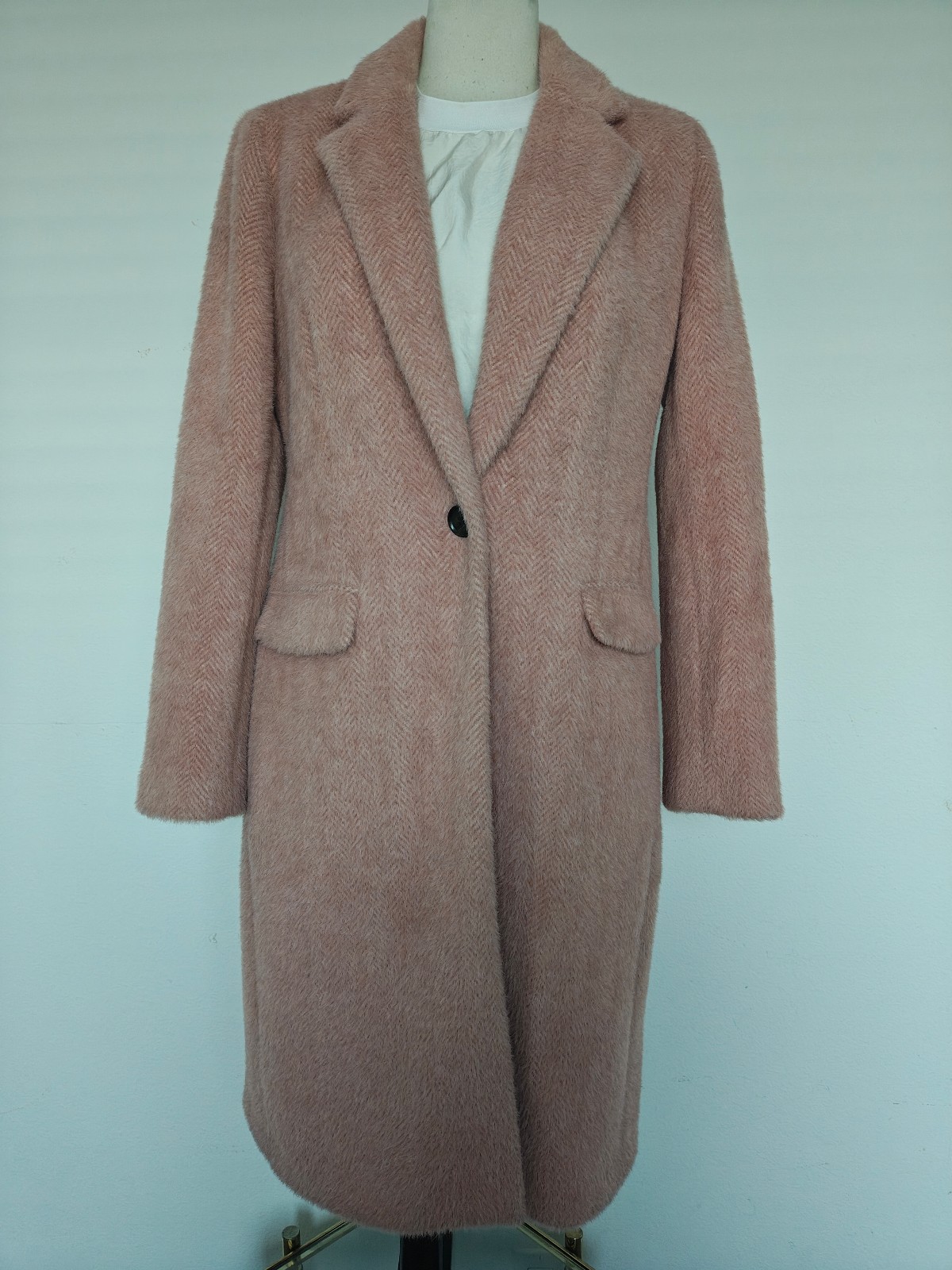 Loft cozy herringbone coat