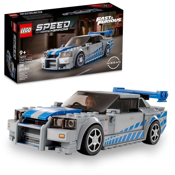 LEGO Speed Champions 2 Fast 2 Furious Nissan Skyline GT-R (R34) 76917 Race Car