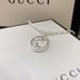 Stylish double G silver necklace