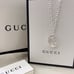 Stylish double G silver necklace