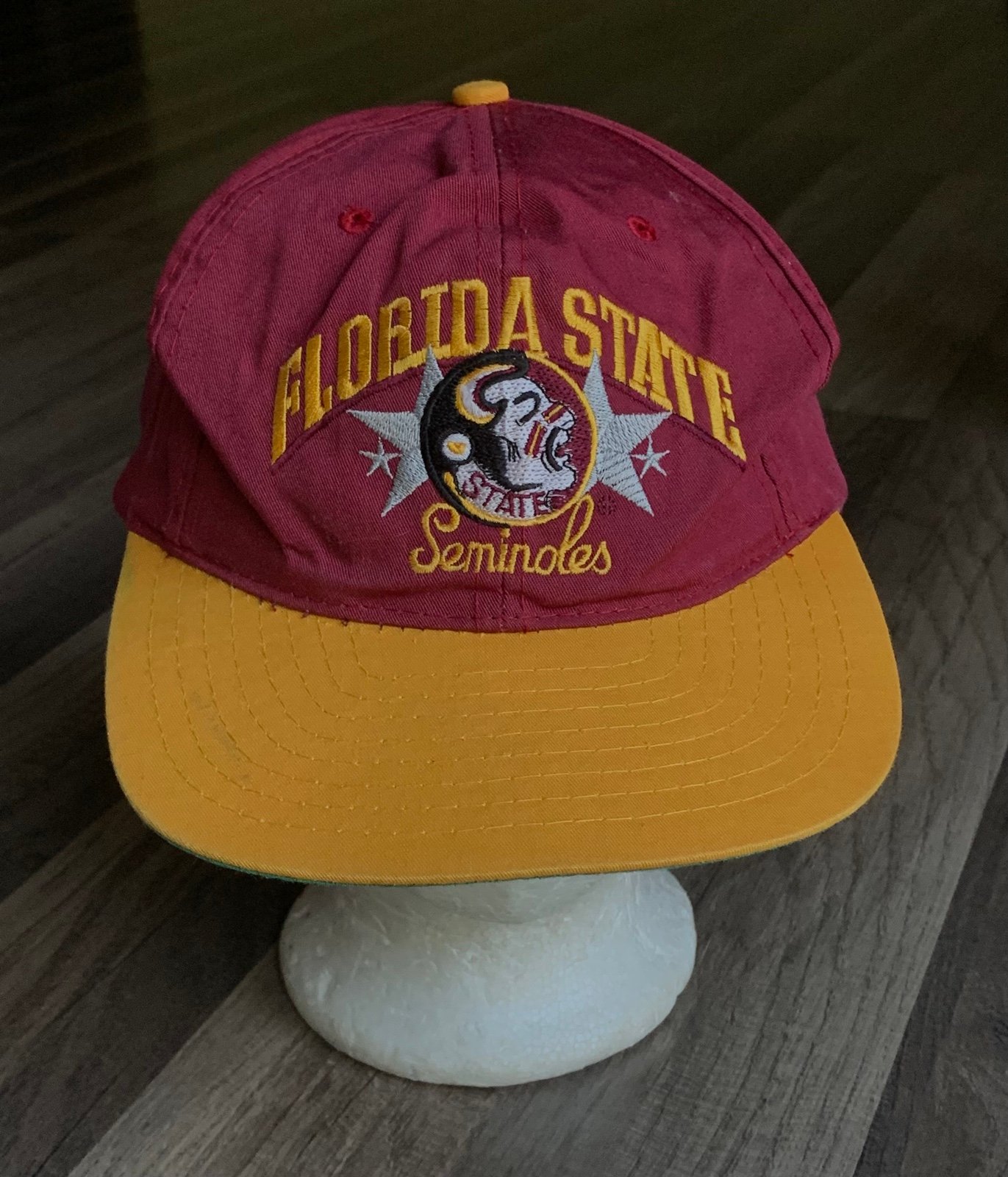 Unique Vintage Florida State Seminoles Pinstripe Snapback Hat (Super Stars)