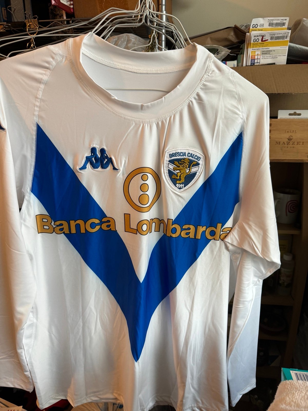 2000-01 Brescia Garman Reissue Away L/S Shirt Baggio #10