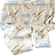 VTG STAR WARS Phantom Menace TWIN Sheet Set (2) Fitted ) (1) Flat 1999