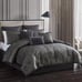 14 Piece Queen Complete Bedding Set Black