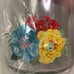 Pioneer Woman Salt & Pepper Grinder Set Fancy Flourish 3Pc Floral Glass Green