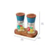 Pioneer Woman Salt & Pepper Grinder Set Fancy Flourish 3Pc Floral Glass Green