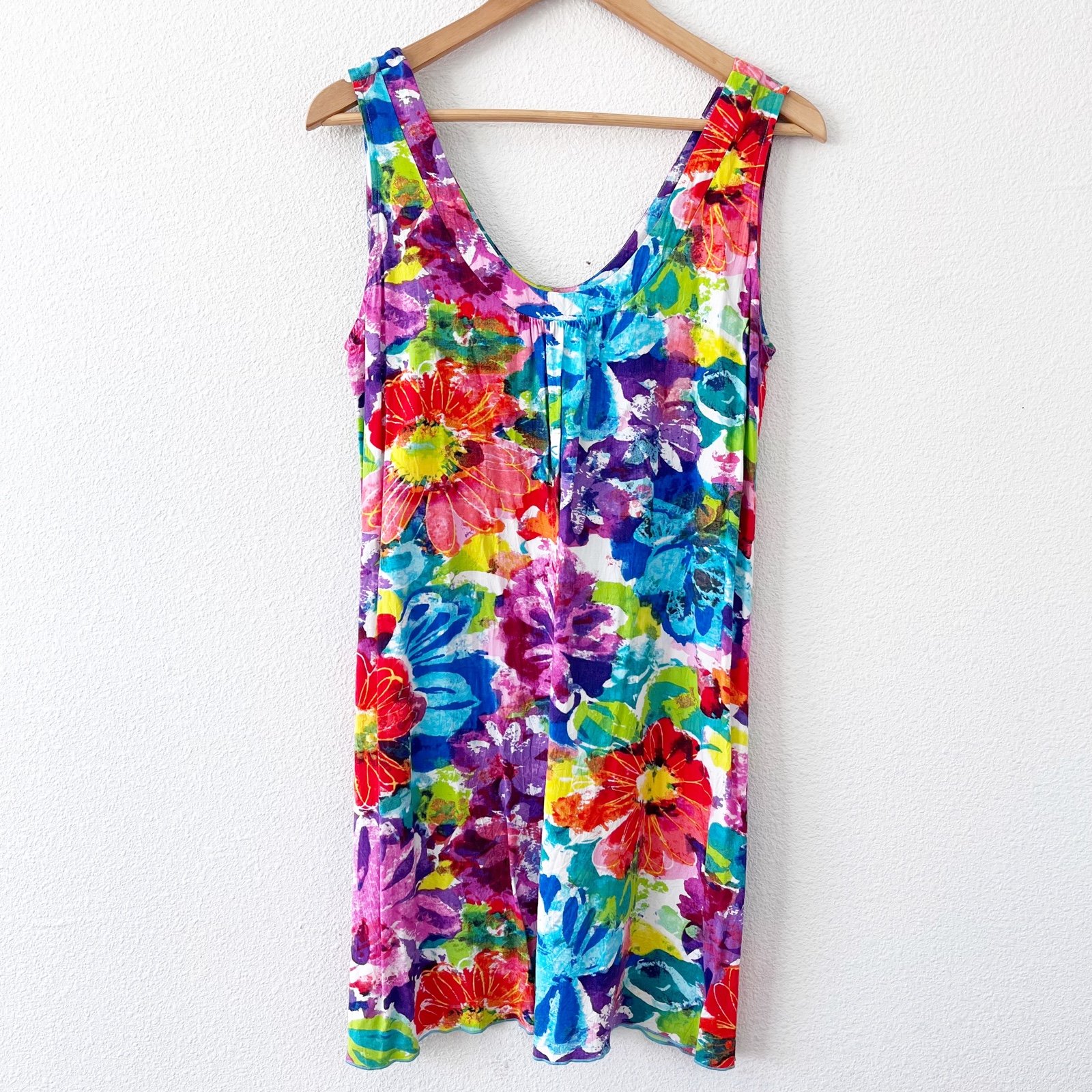 JAMS WORLD 50 Years Calypso Lindsay Empire Bodice Floral Hawaiian Dress