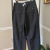 Tommy Hilfiger Women's Solid Modern Wide-Leg Cargo Pants Size 10 Gray Striped