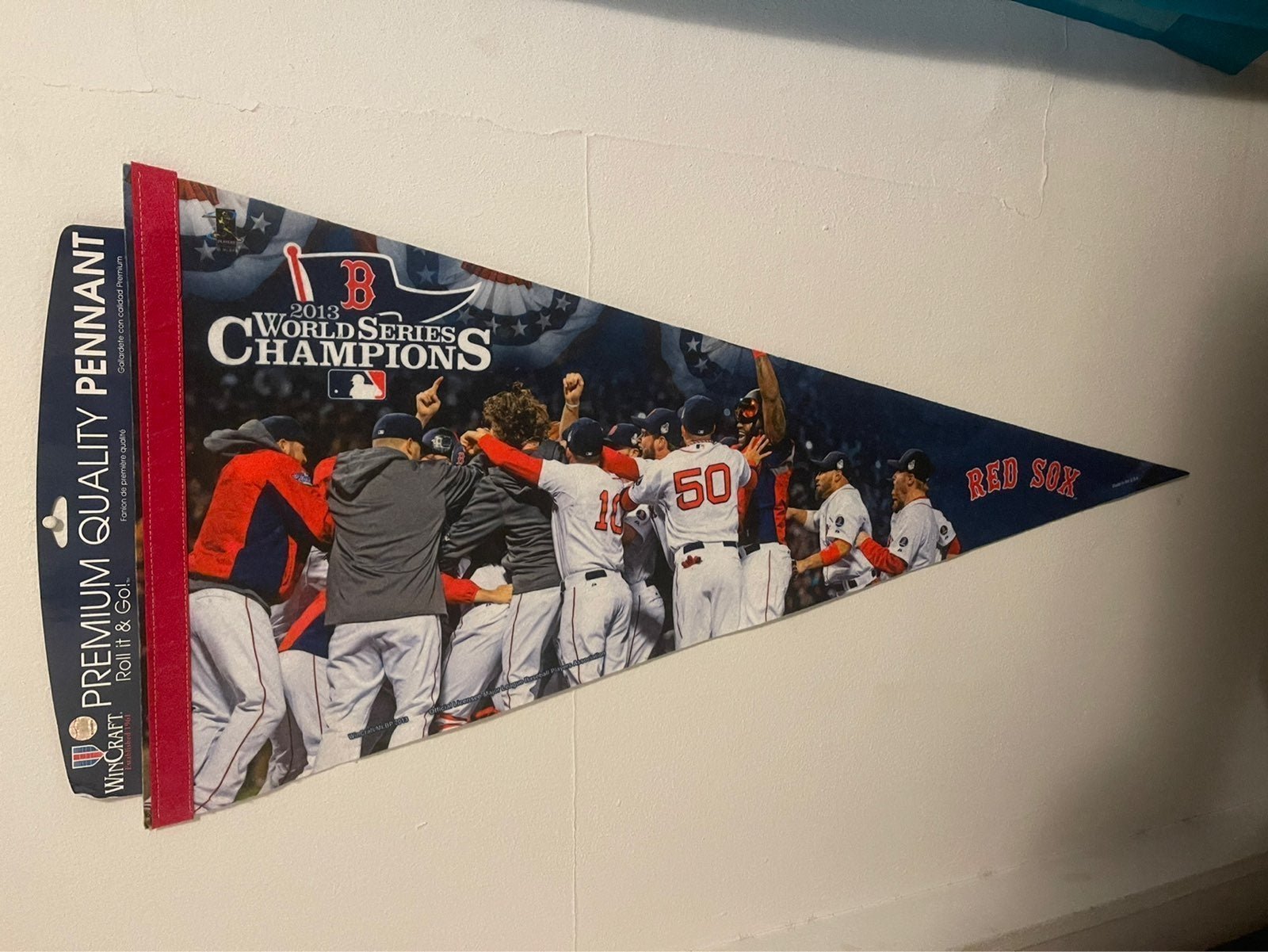 Boston Red Sox 2013 World Series champions pennant 17x40