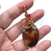 Red Buffalo Jasper Copper Wired Pendant