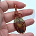 Red Buffalo Jasper Copper Wired Pendant