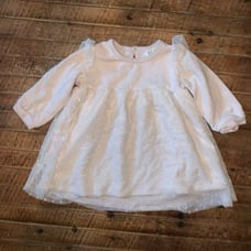 For Love and Lemons Lil Lemon blush pink jersey and dotted tulle 18-24 month lon