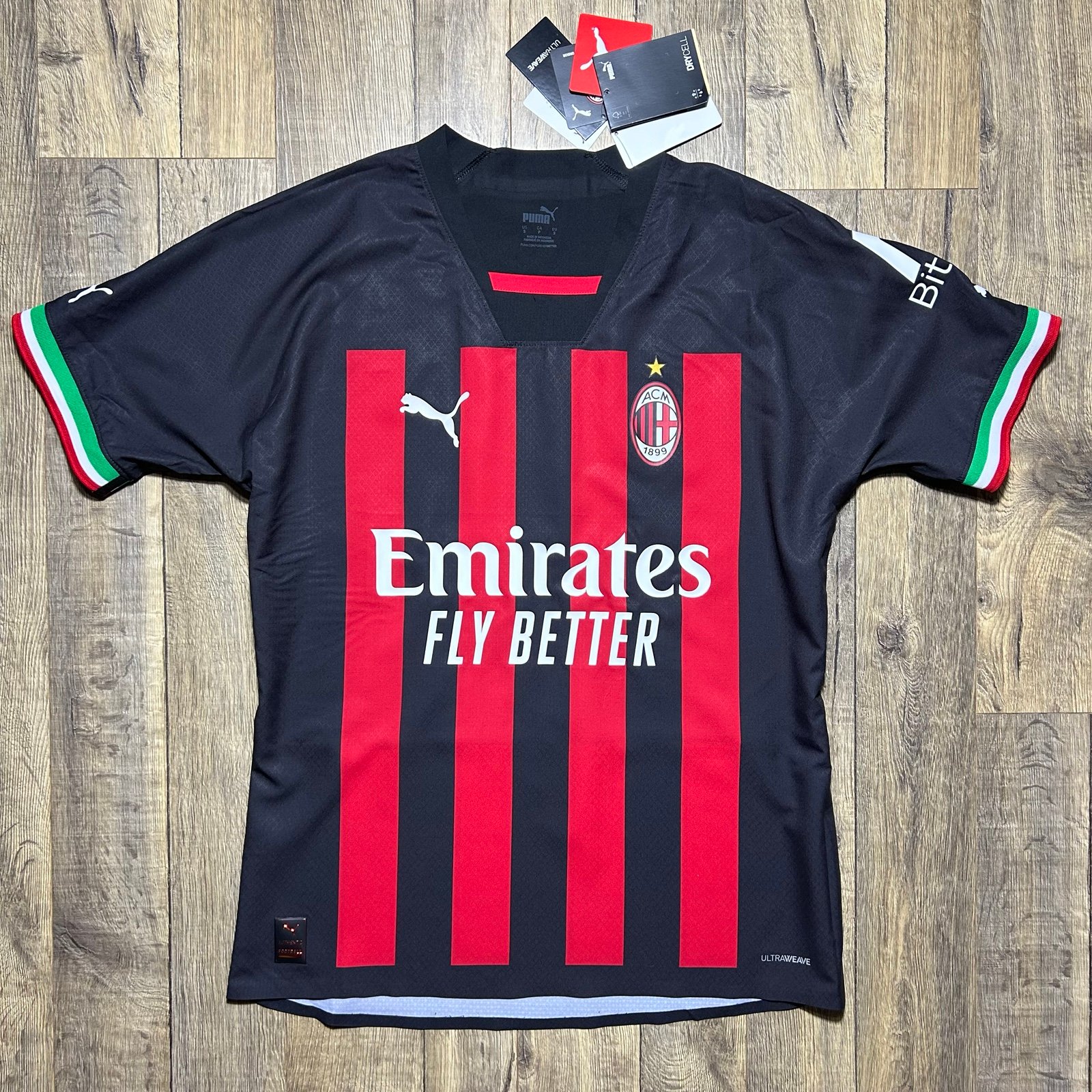 Puma AC Milan 2023 Authentic Player Issue Soccer Jersey Kit Men’s Small NWT 140
