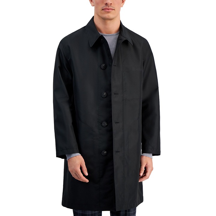 Hugo Boss Men's Relaxed Fit Coat Black Water Repellent 445 B4HP XL