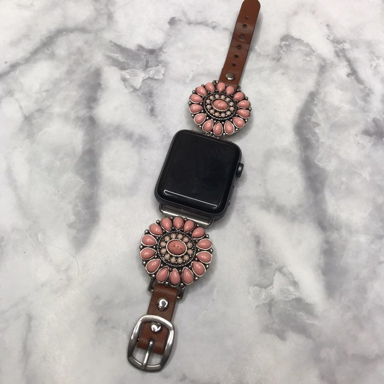 Peach Stone Boho Apple Watch Band