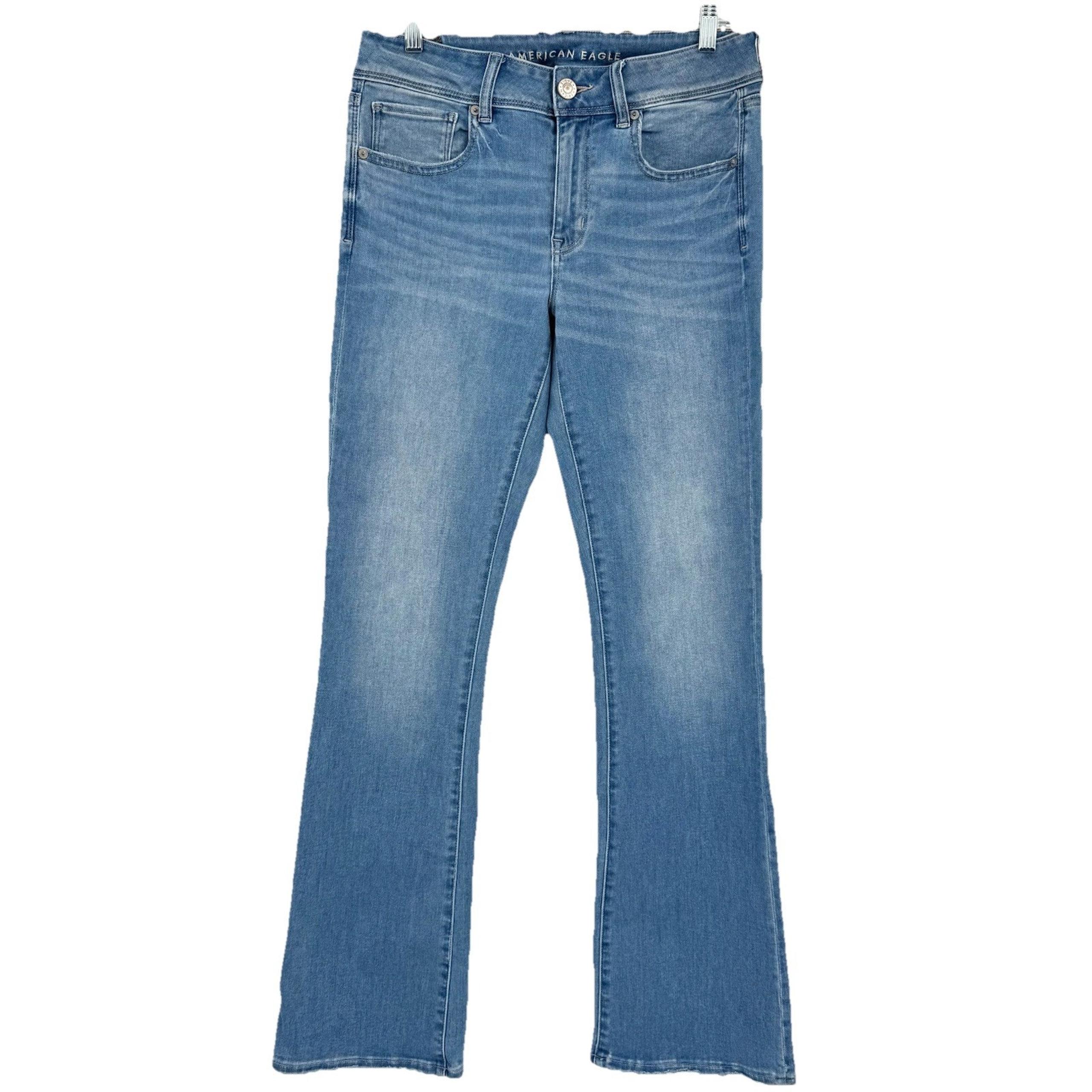 American Eagle Kick Boot Jeans Women’s Next Level Stretch Size 8L Western Rodeo