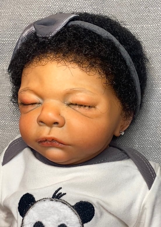 Biracial Rosebud Girl Reborn Baby Doll