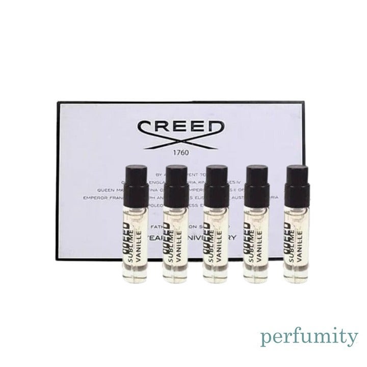 Lot 5 Creed Sublime Vanille 0.08 oz / 2.5 ml Eau De Parfum Sample Vial Spray NEW