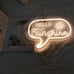 Hello Sunshine Neon Sign with 3D Art, Powed by USB, Size 12.2x9 inches, Warm