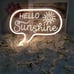 Hello Sunshine Neon Sign with 3D Art, Powed by USB, Size 12.2x9 inches, Warm