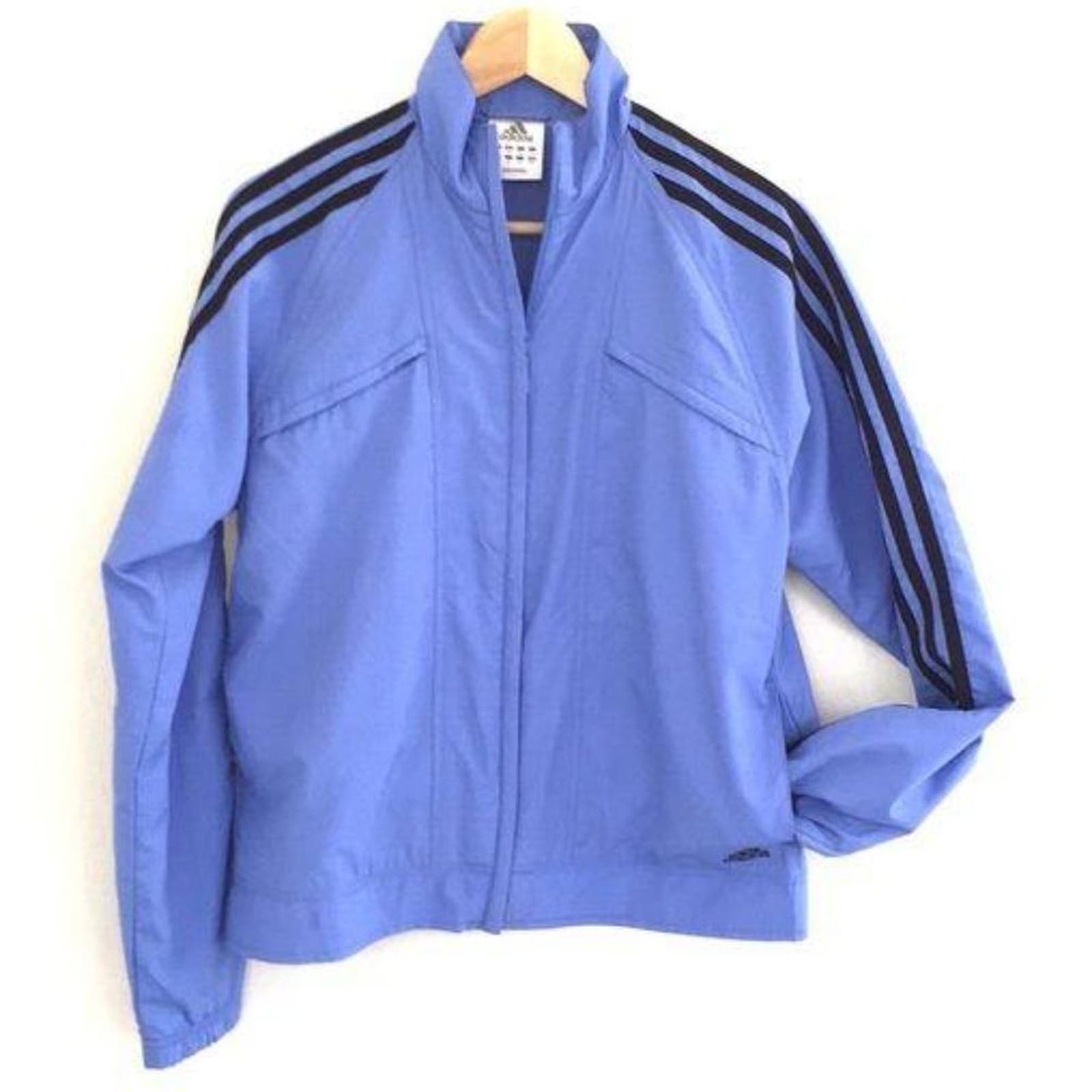 Adidas full zip blue lightweight jacket