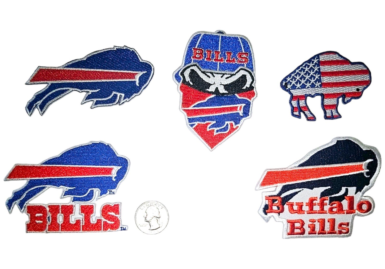 Buffalo Bills Iron On Patches Lot of 5 pcs NFL Vintage