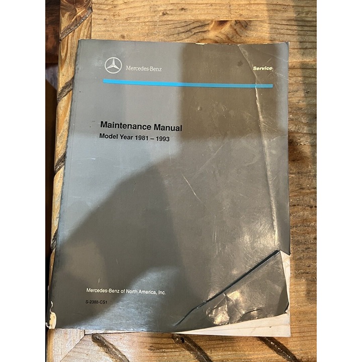 Mercedes Benz Maintenance Manual USA Model Year 1981-1993
