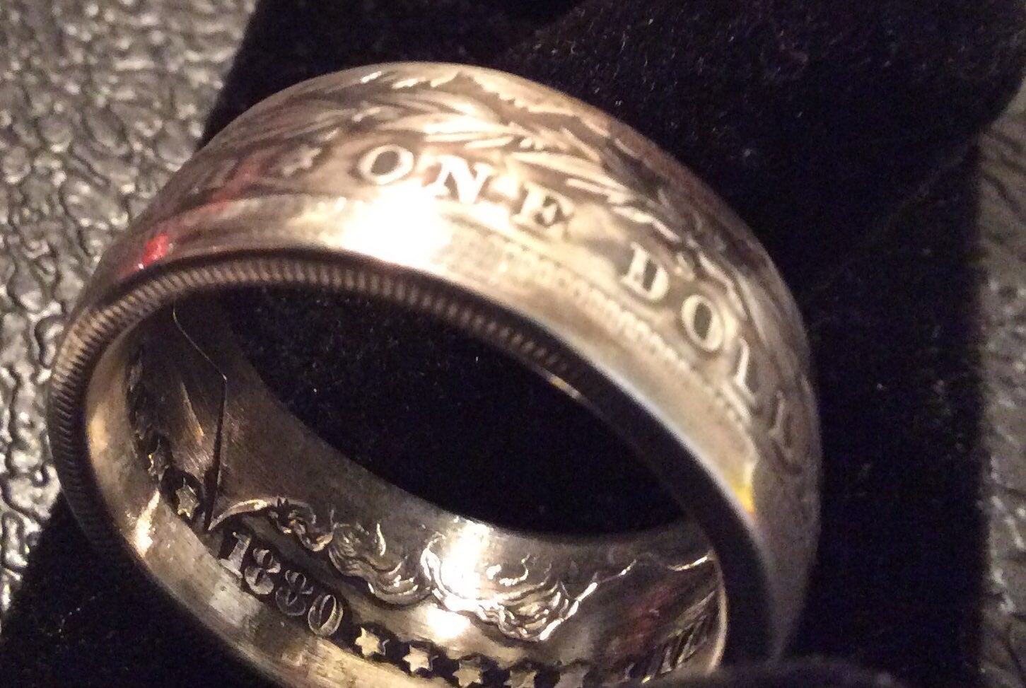 Large 1880 Morgan Silver Dollar Ring