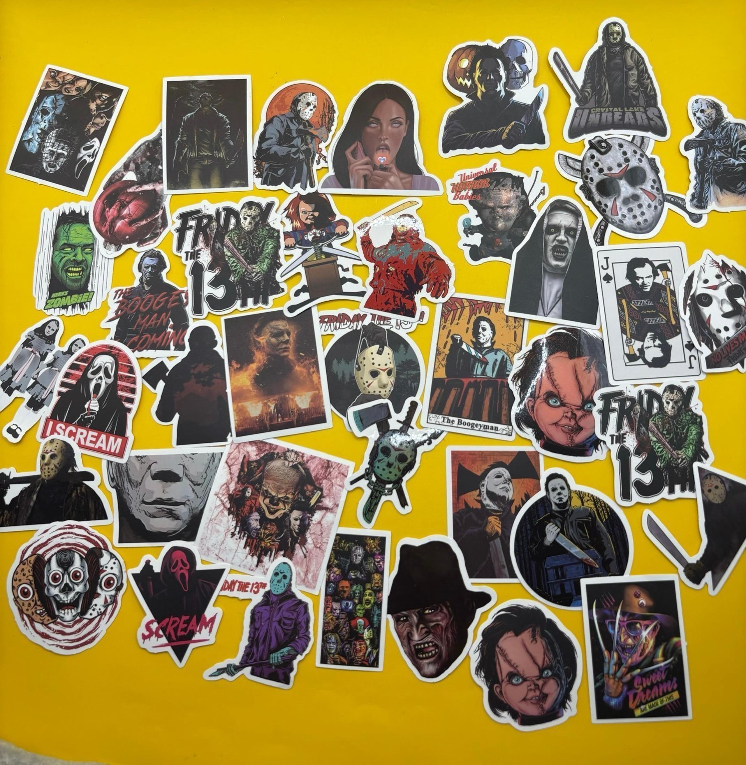 40 count pack horror stickers