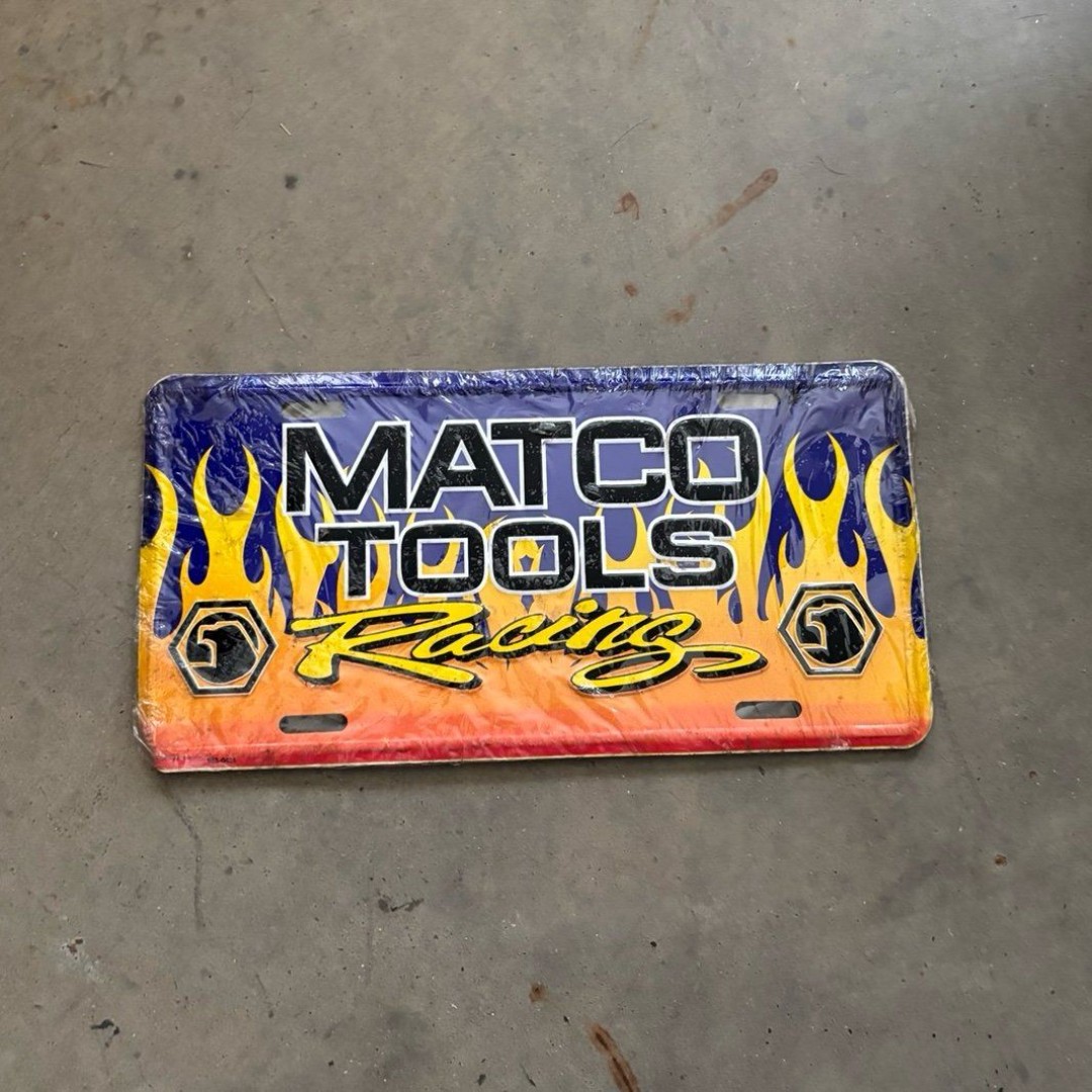 Brand New Matco Tools Racing Booster License Plate Flames