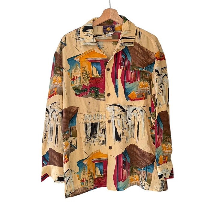 PETER MUI MUI PK MUI RARE BUTTON DOWN SILKY TOP WOMENS SIZE 2