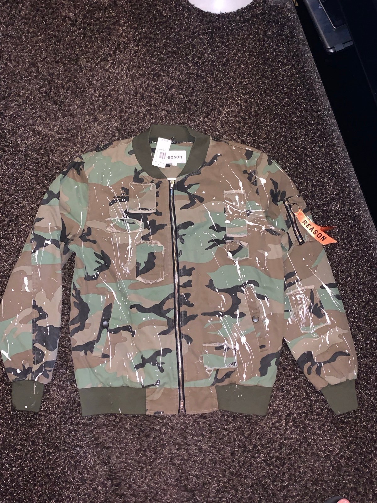Mens fatigue bomber jacket