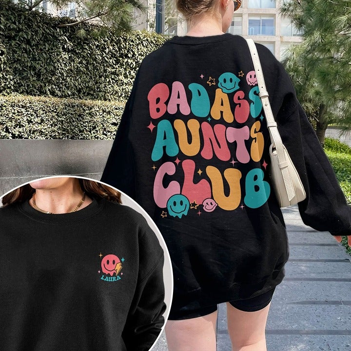 Cool Aunts Sweatshirt Badass Aunts Club Crewneck In My Auntie Era Hoodie Aunt Bi