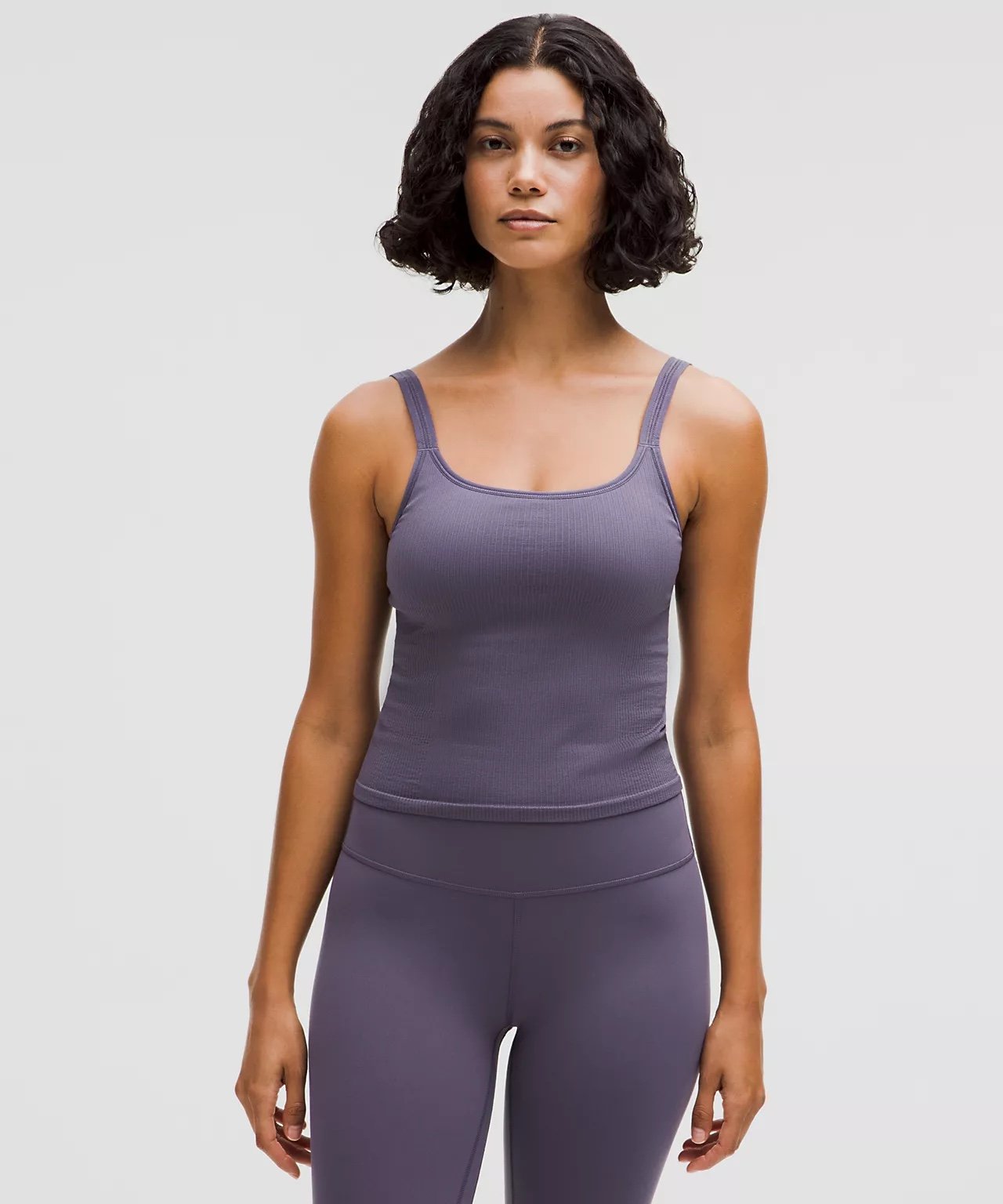 Lululemon Ebb to Street Scoop Neck Cropped Tank Top size 2 Nightfall NFAL